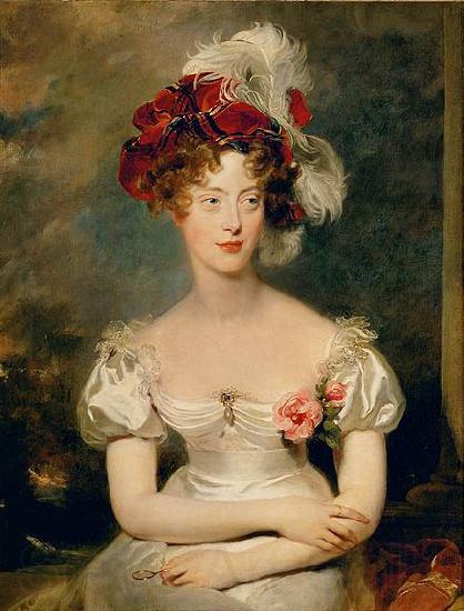 Sir Thomas Lawrence Portrait of Princess Caroline Ferdinande of Bourbon-Two Sicilies, Duchess of Berry. France oil painting art